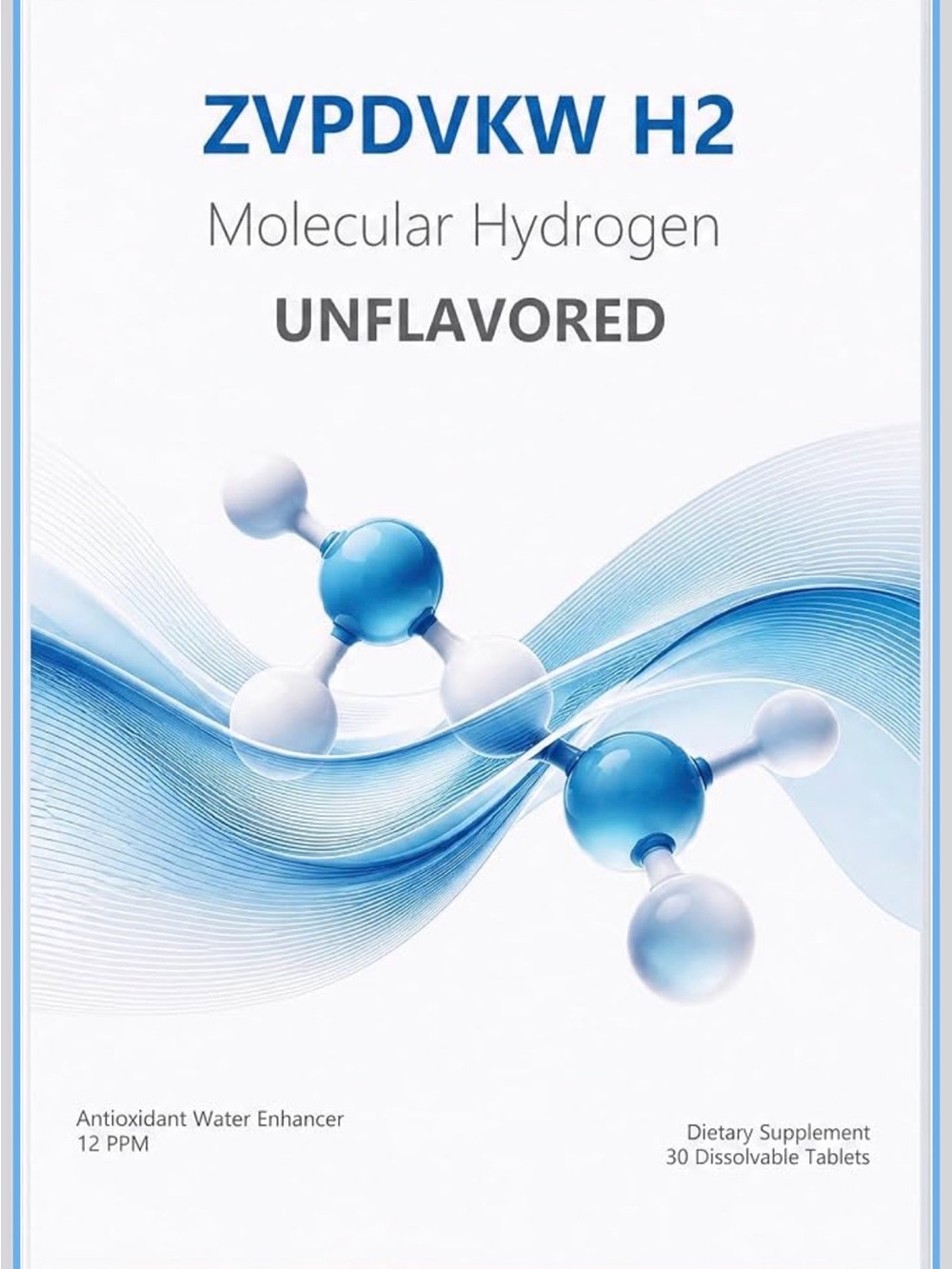 Molecular Hydrogen Unflavored Tablets - Blue